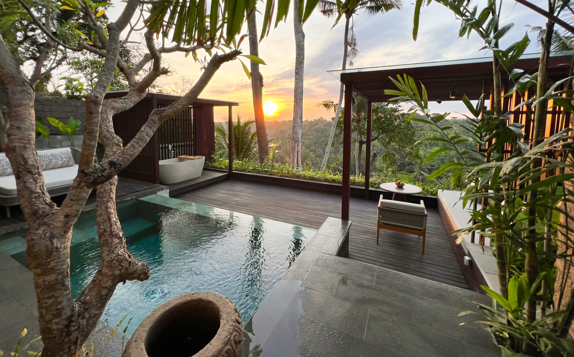 Ubud Villa Private Pool Sunset