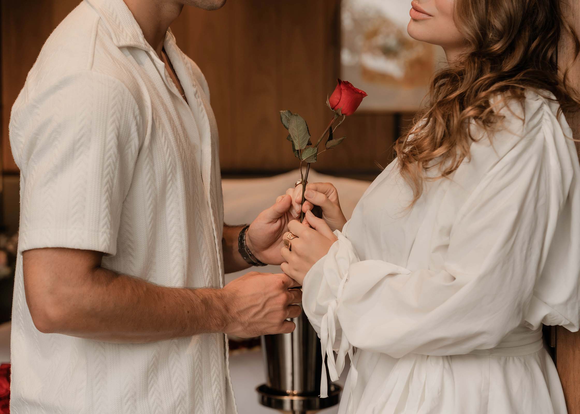 Romantic anniversary setup at a private villa in Ubud Bali